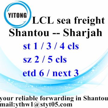 Shantou International Shipping Services to Sharjah