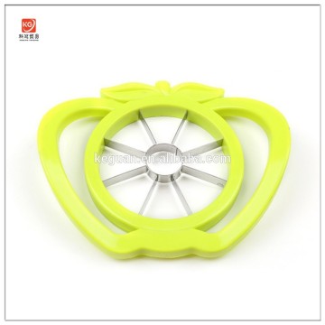 KG-0011 popular high quality stainless steel plastic colorful handle apple shape vegetable cutter