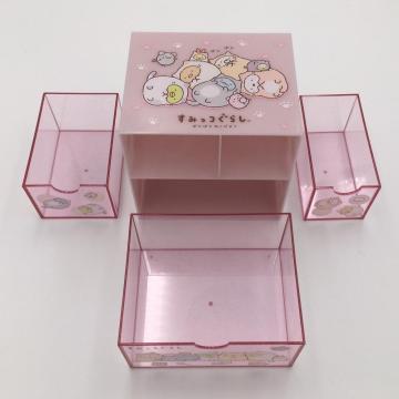 Plastic small storage box with drawer