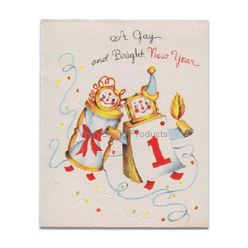 Cartoon greeting card for Christmas