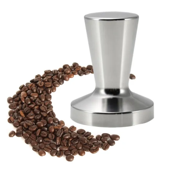 40mm Stainless Steel Espresso Coffee Tamper Baristas Coffee Powder Hammer Tool Flat Base Coffee Bean Press Tool for Home Cafe