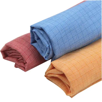 BLUE RED ORANGE Houndstooth Lattice Check 100% Cotton Yarn Dyed High Count Thin Textile fabric for Summer Clothes Shirt Dress