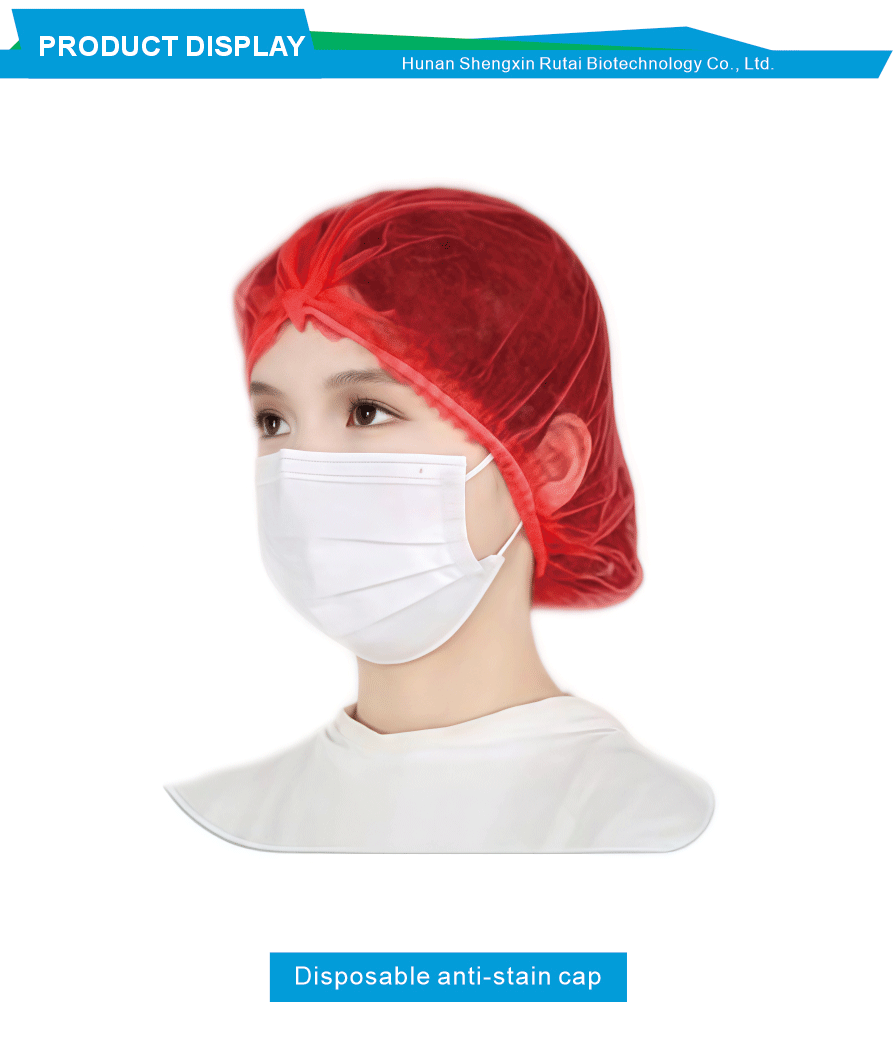 Red Disposable Hair Covers for Cleaning