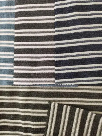 Poly Cotton Rayon Stripe Fabric