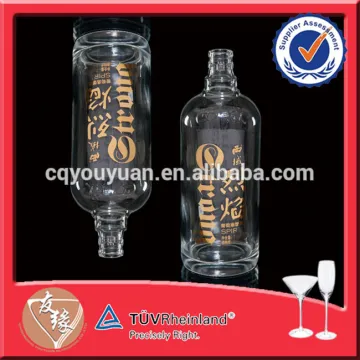 Elegant Liquor Bottles Round 750ML Premium Glass Bottle