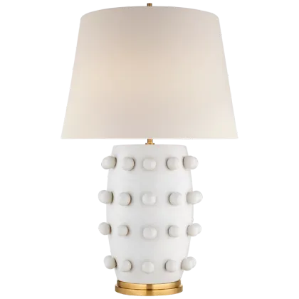 Modern Visual Comfort Linden Table Lamp: Decorative Spherical Silhouettes for Living Room and Bedroom