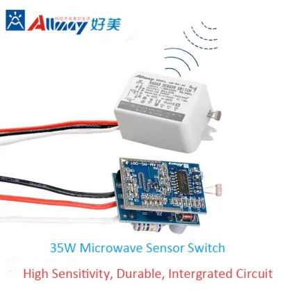 35W Square Radar Microwave Induction Sensor Switch