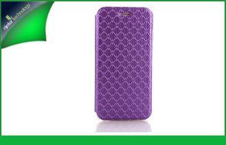 Book Style Purple Apple Iphone 6 Leather Cases , Smartphone