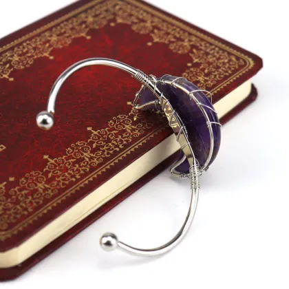 Silver Tree Of Life Natural Stone Moon Bracelets