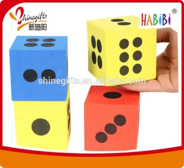 Promotional giant colorful eva foam dice for game