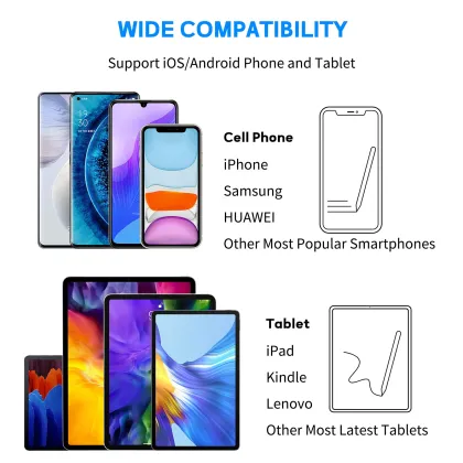 Universal Capacitive Stylus Pen for Apple, Huawei, Samsung, and Xiaomi Devices