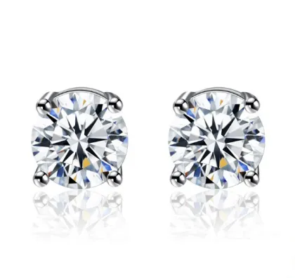 Wholesale Price 925 Sterling Silver Diamond Earrings