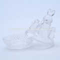 Wholesale Glass Bunny Candy Dish/Candy Jar