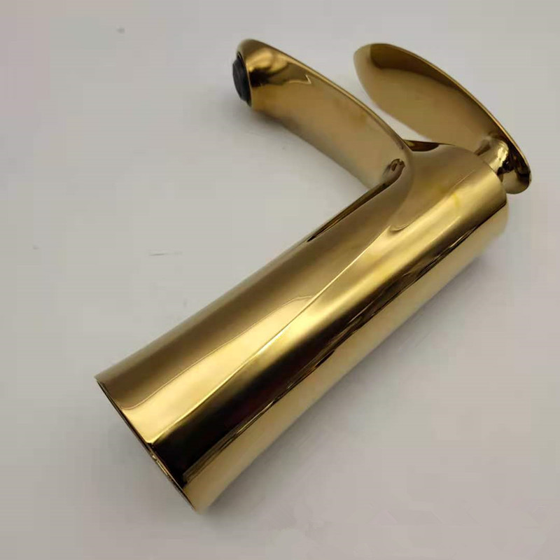 욕실 단일 구멍 세척 분지 온수 및 냉수 믹서 수도꼭지