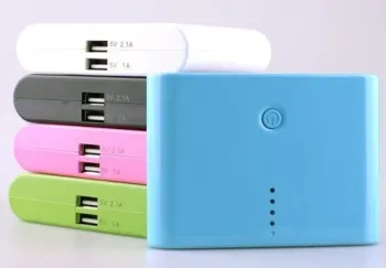 Blue Portable Power Bank With 20000mah For Cellphone / Camera