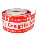 Adesivos frágeis impressos personalizados com etiqueta de aviso
