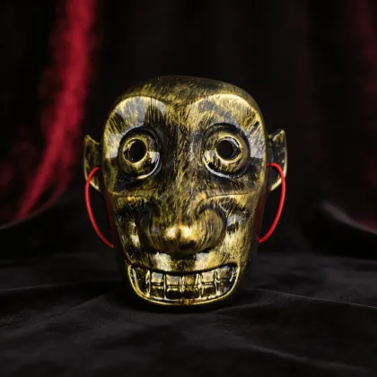 Golden Resin Beast Face Mask
