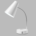Plastic lampshade hose LED desk lamp with USB