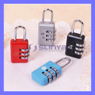3 Digit Resettable Combination Mini Cute Travel Luggage Security Code Lock ,Smart Password Bag Color Lock ,Promotion Hot Sale Gift Padlock (GT-715)