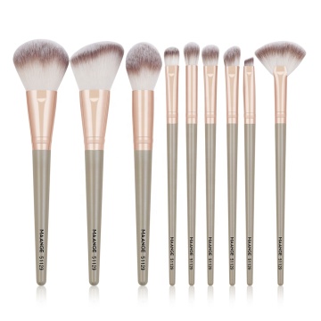 MAANGE Custom Logo Makeup Brush Set with Fiber Nylon Powder and Eyeshadow Brushes