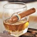 Lunes de whisky en cristal personnalisé avec support de cigare