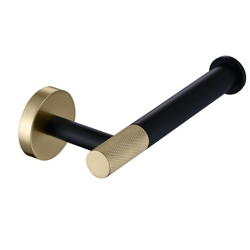 Matte Black with Gold color Towel Ring