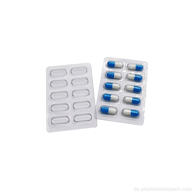 Benutzerdefinierte medizinische Clear Pill Capsule Blister Pack Tablett