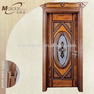 Antique Indonesian single leaf teak wood door for front entrance