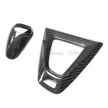 Dry Carbon Fiber Interior Trim Shifter Paddle Knob Cover Base Set for BMW F80 M3/F82 M4 (LHD) 2015-2019