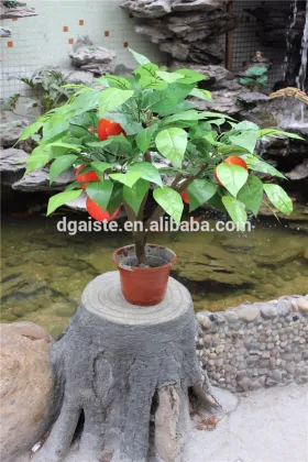 plastic pvc potted fruit tree bonsai orange tree bonsai for gardening