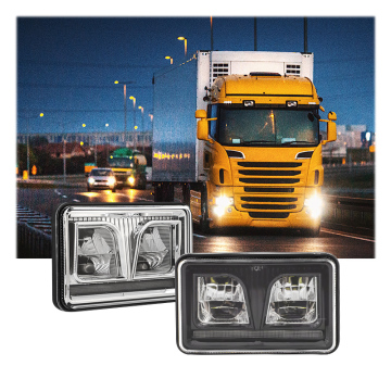 24 V LED versiegelte leichte UV geschützt 40 W Quadrat 4x6 Zoll ECE R149 Konforme LKW -Scheinwerfer (hoher/abschwacher Strahl)