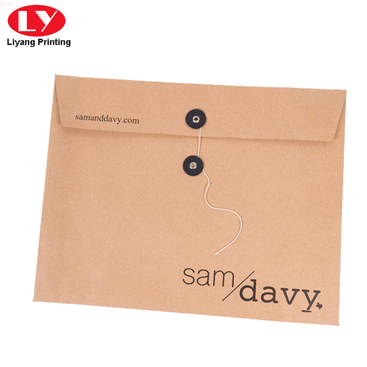 سلسلة مطبوعة وزر Kraft Envelope