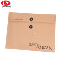 Printed String And Button Kraft Envelope