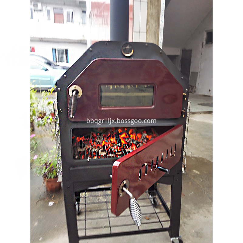 Pizza oven burning test finished