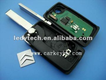 Top quality Citroen 407 3 buttons flip key with light button,smart remote control key