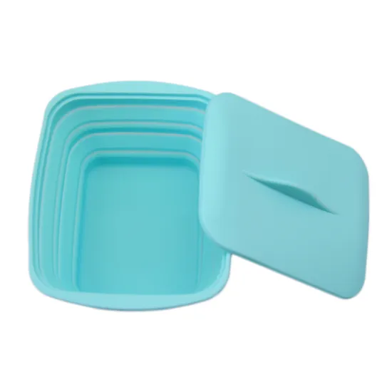 Microwave safe food grade collapsible silicon lunch box