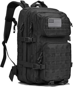 Tactical Molle Assault Pack: Large Expandable 3 Day Hiking Backpack