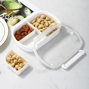 BPA -free PP 식품 저장 용기 3 개 분배기 - 성인과 어린이를위한 내구성있는 벤토 도시락