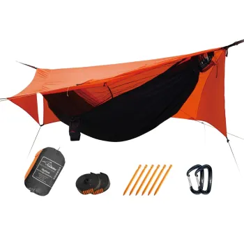 SkyNest Ultralight Portable Hammock with Mosquito Net for Backpacking and Jungle Travel