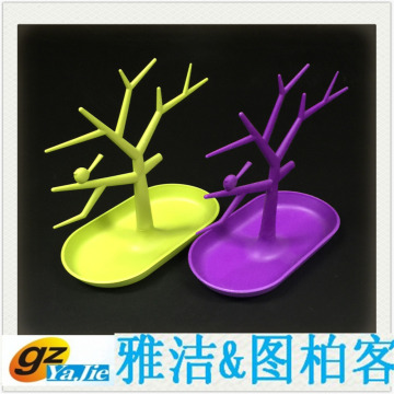 Popular tree-shaped purple acrylic display stand for jewelry