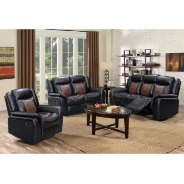 Modern Home Furniture Leather Reclining Sofa Set
