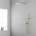 SHAMANDA Brushed Gold Wall Mount Concealed Shower Set