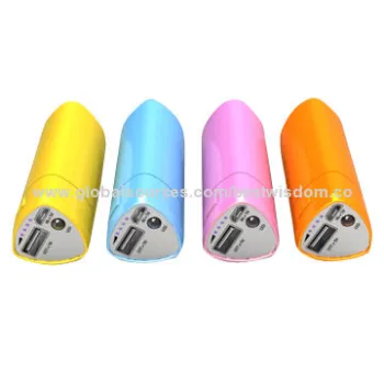 Power bank for iPhone with light weight feature and 5V DC at 1A output/input voltage