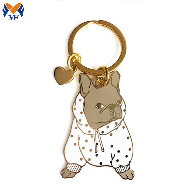 Customized French Bulldog Keychain