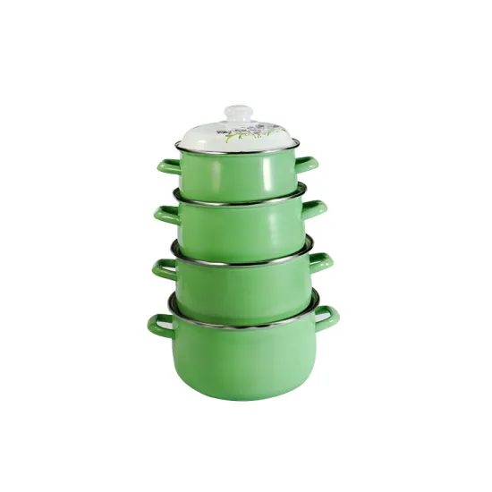 High Quality Enamel Casserole Cookware Cooking Pot Set