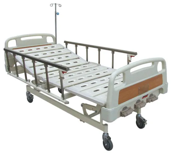 Mobile Manual Hospital Bed For General Ward , Aluminum Alloy Side Rails