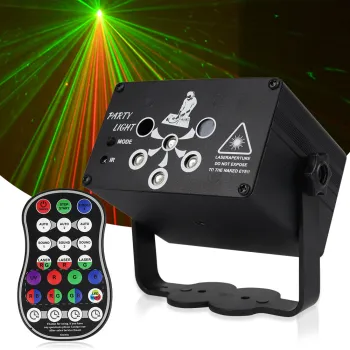8W RGB Laser Light Projector for DJ Disco Parties with Remote Control