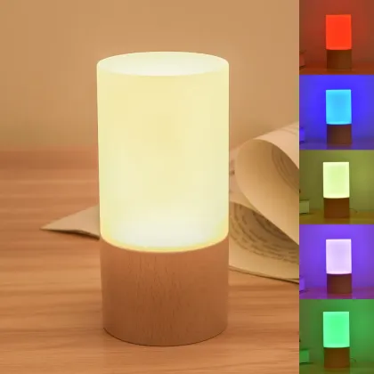 Sophisticated Solid Wood LED Night Light for Home