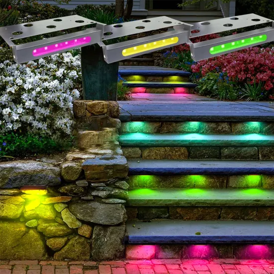 24V IP67 RGBW 5W Hardscape Lighting - 12 Inch Outdoor Decorative Low Voltage LED Lighting