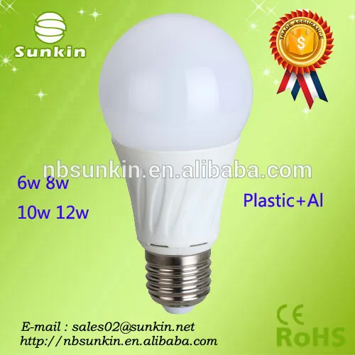 Super bright led bulb e27 8w 10w 12w from Ningbo factory